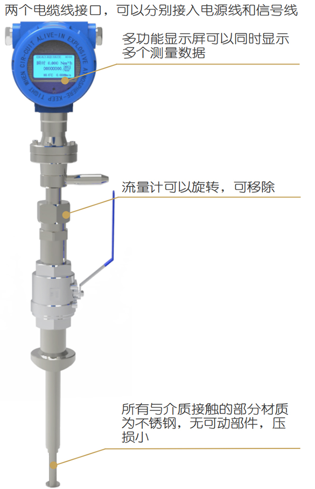 天然氣熱式氣體質(zhì)量流量計(jì)結(jié)構(gòu)圖